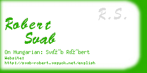 robert svab business card